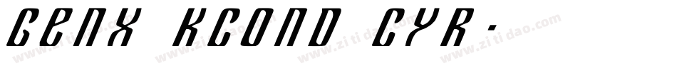 Genx KCond Cyr字体转换